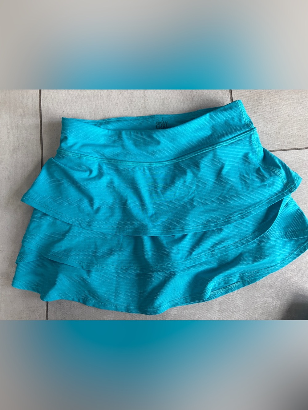 Athleta girl tiered skort 7 teal aqua blue small